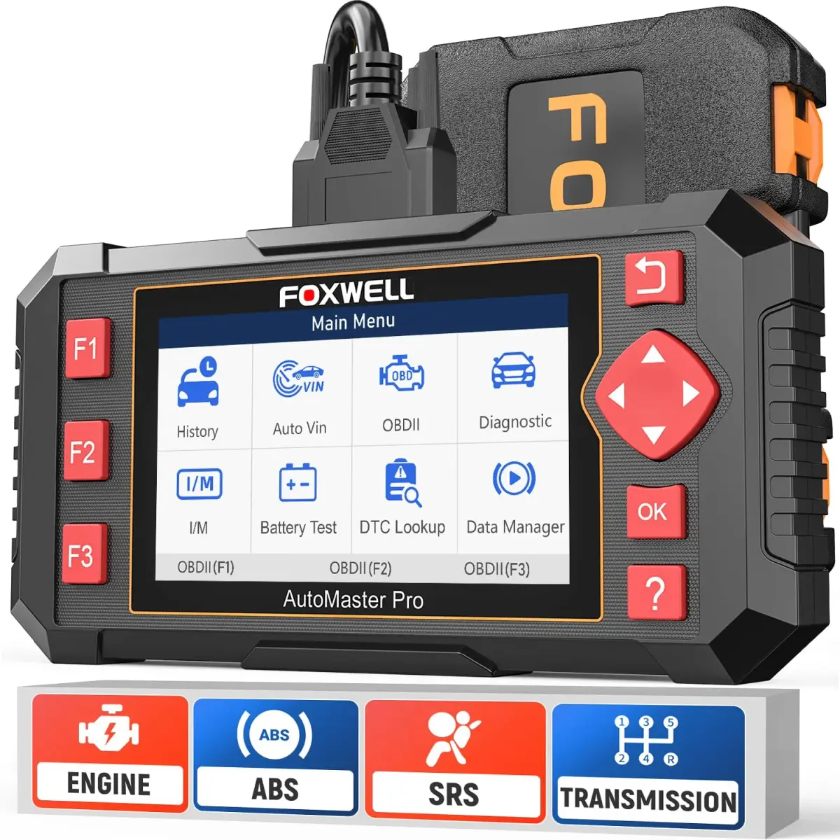 FOXWELL NT604 Elite OBD2 Scanner ABS SRS Transmission | Reads Codes for Engine, Airbag, Transmission, ABS Systems - main product image