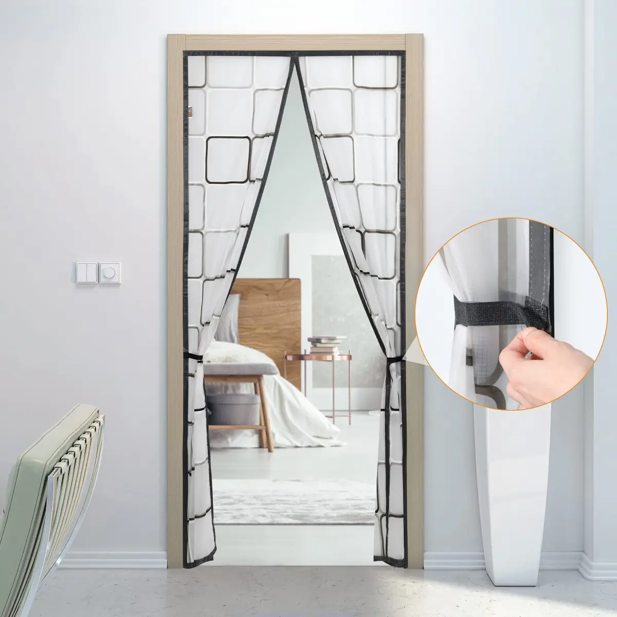 PICK FOR LIFE Magnetic Thermal Insulated Door Curtain 36x96 | Keep Warm & Cool, Pet & Kid Friendly - view 8