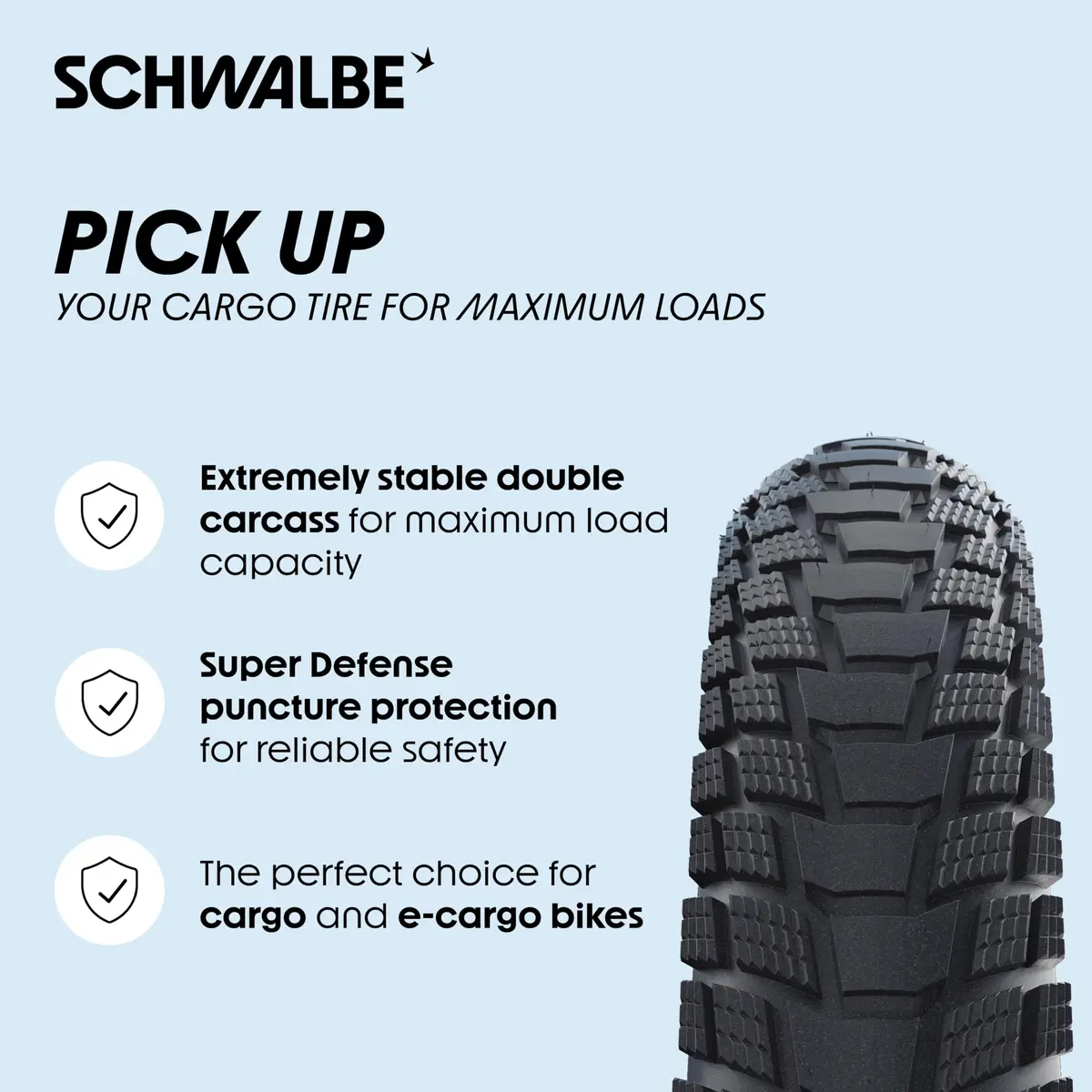 Schwalbe Pick-Up Cargo Tire 27.5x2.60 | Heavy Load & Puncture Protection - view 2