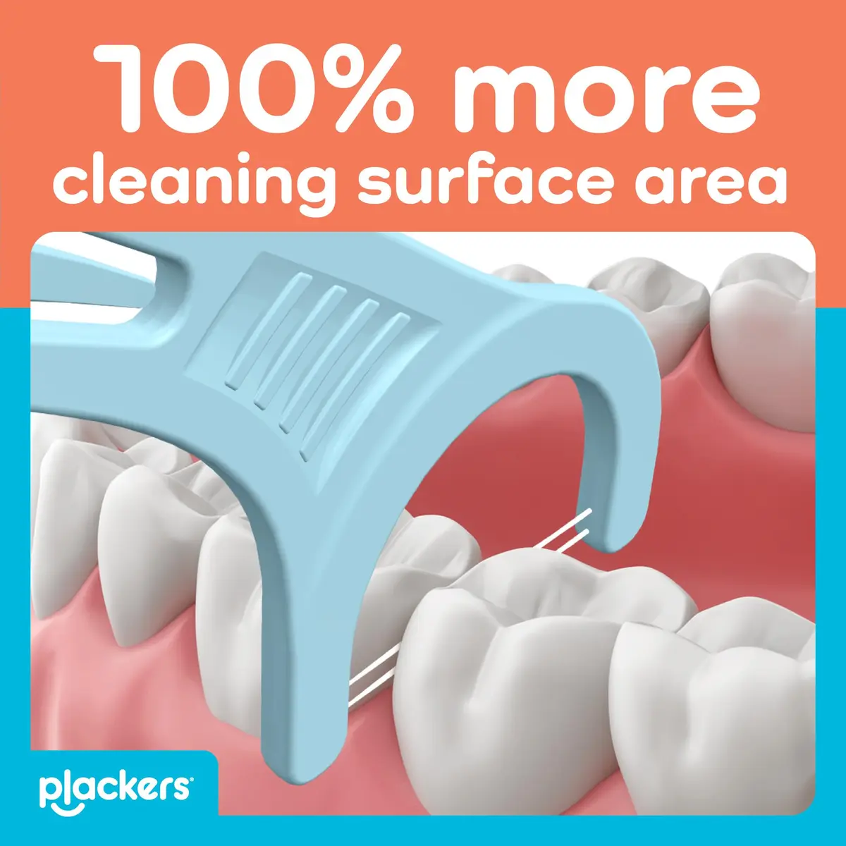 Plackers Twin Line Floss Picks, Intense Mint, 300 Count | Double Floss Surface, PTFE-Free, FlipPick & QuickFix Grip for Fresh Breath - view 2