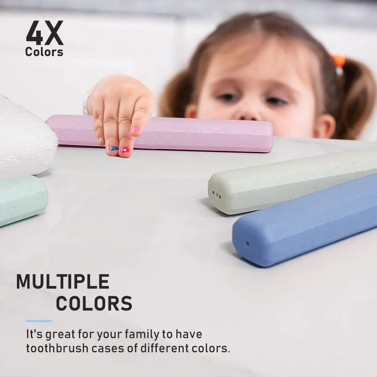 Mulbozy 4 Packs Portable Travel Toothbrush Case | Breathable Plastic Holder for Home, Travel, Camping, School - view 4