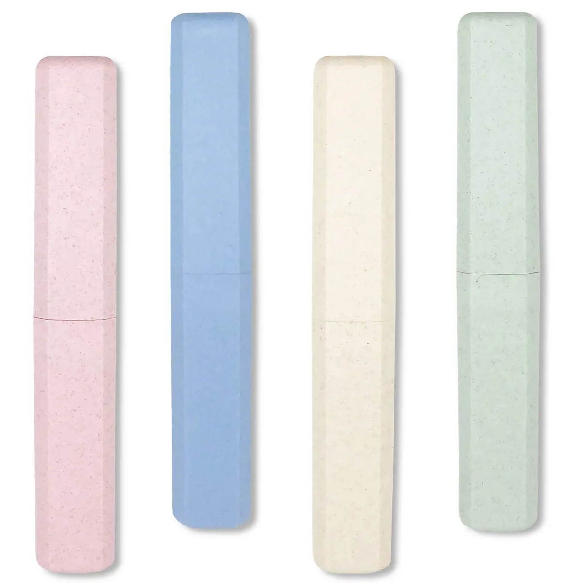 Mulbozy 4 Packs Portable Travel Toothbrush Case | Breathable Plastic Holder for Home, Travel, Camping, School - main product image