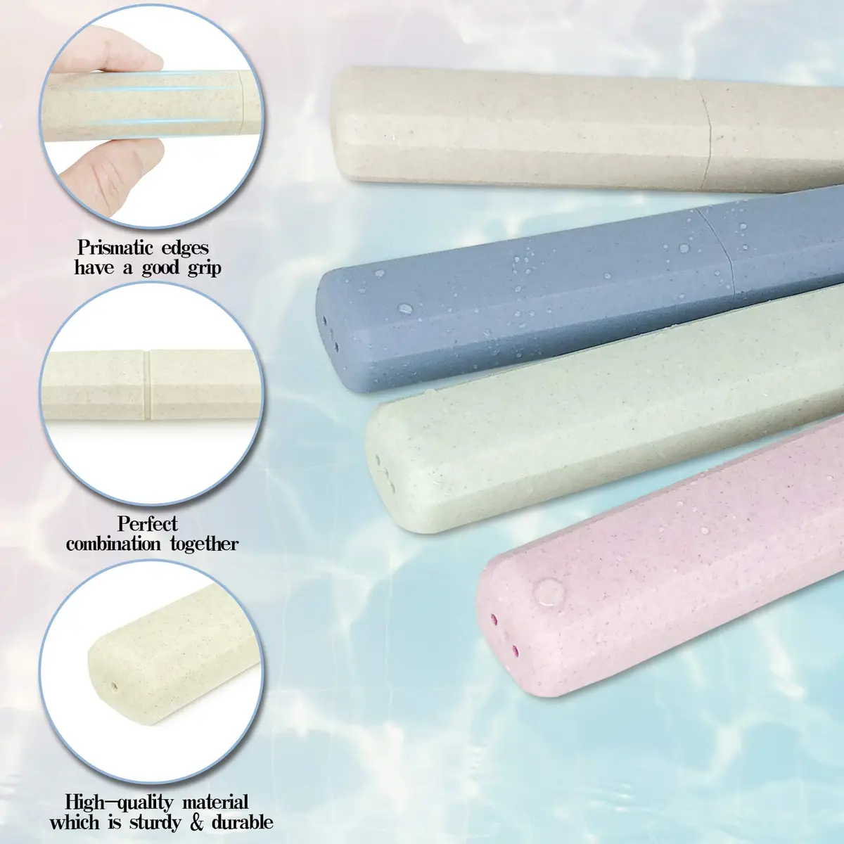 Mulbozy 4 Packs Portable Travel Toothbrush Case | Breathable Plastic Holder for Home, Travel, Camping, School - view 3