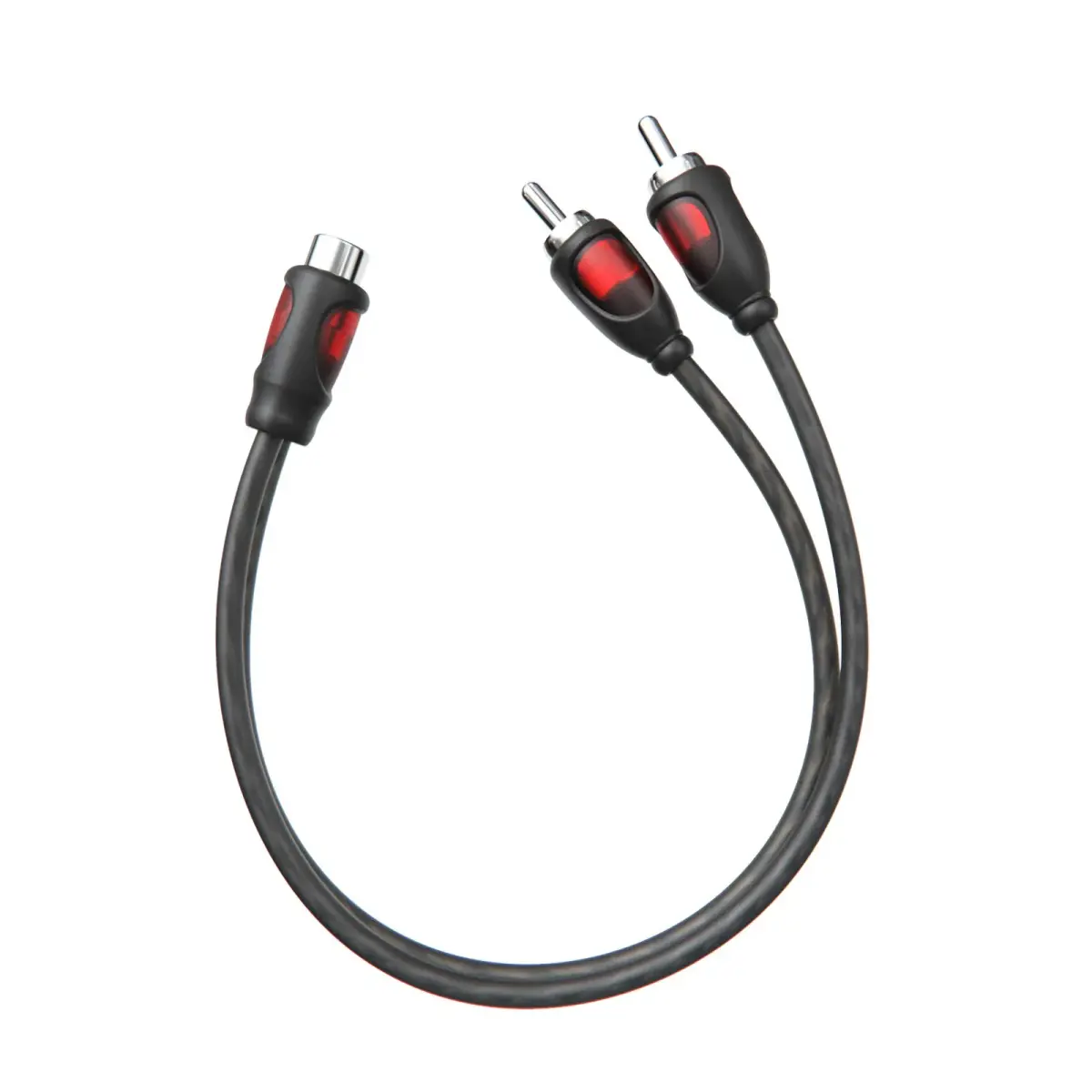 ROCKRIX 1 Female to 2 Male RCA Audio Y Adapter Splitter Cable 0.3m (1ft) | Noise Rejection for Clearer Sound - view 3