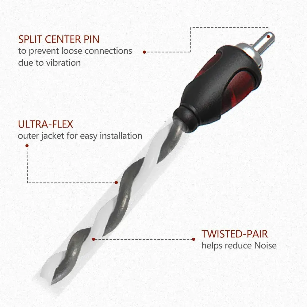 ROCKRIX 1 Female to 2 Male RCA Audio Y Adapter Splitter Cable 0.3m (1ft) | Noise Rejection for Clearer Sound - view 4