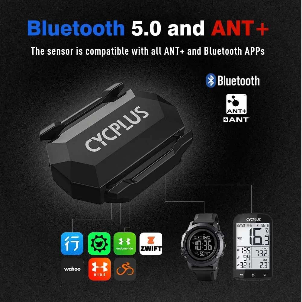 CYCPLUS C3 Speed & Cadence Sensor x2 | Bluetooth & ANT+ Waterproof 38mm×29.5mm×9.5mm - view 4