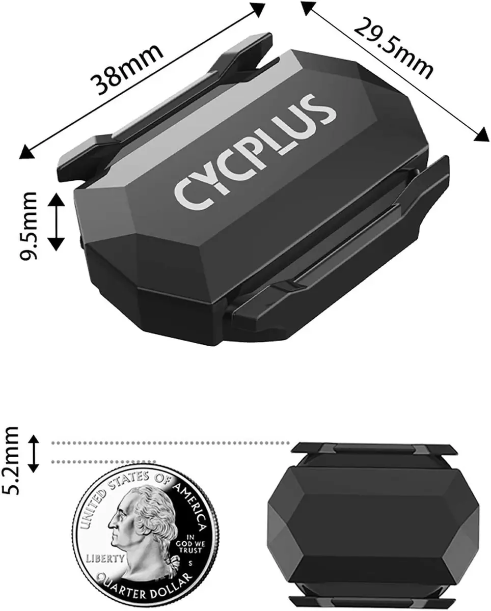 CYCPLUS C3 Speed & Cadence Sensor x2 | Bluetooth & ANT+ Waterproof 38mm×29.5mm×9.5mm - view 8