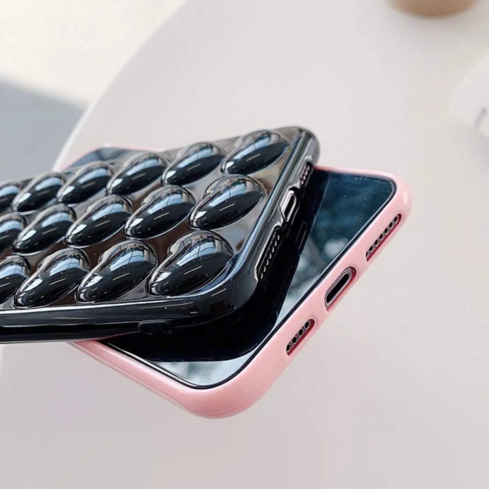Guppy Compatible with iPhone 12 6.1 inch Pink | Cute 3D Heart Case with Silicone Rubber Slim Bumper - view 5