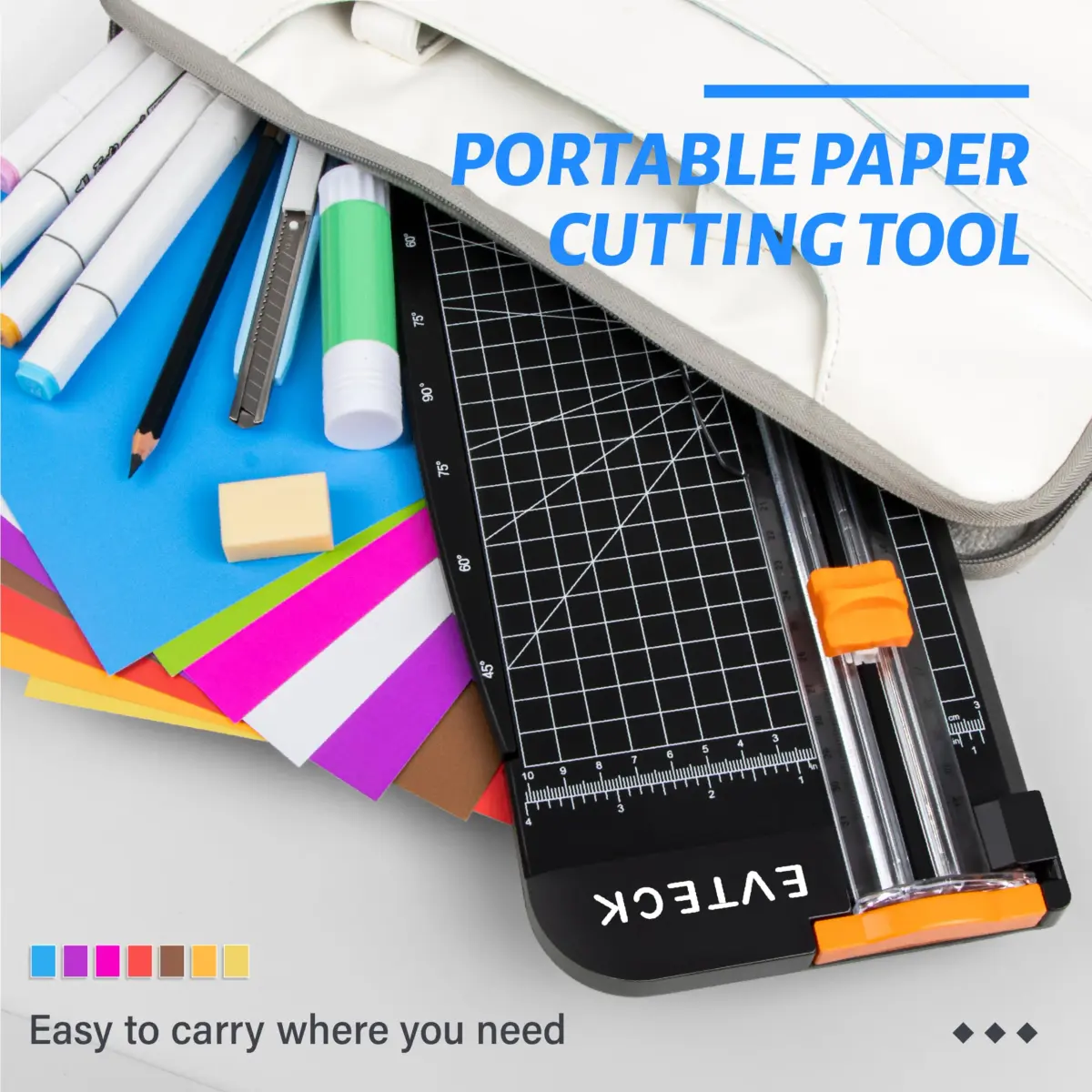 Evteck A4 Paper Cutter Slider Trimmer 36 cm (14.17 Inch) | Professional School Paper Cutter with Security Blade - view 6