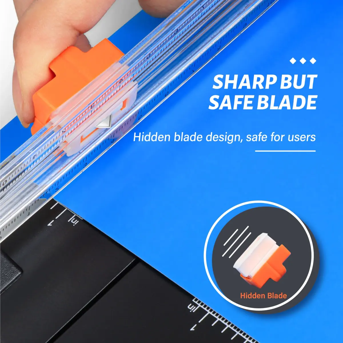 Evteck A4 Paper Cutter Slider Trimmer 36 cm (14.17 Inch) | Professional School Paper Cutter with Security Blade - view 3