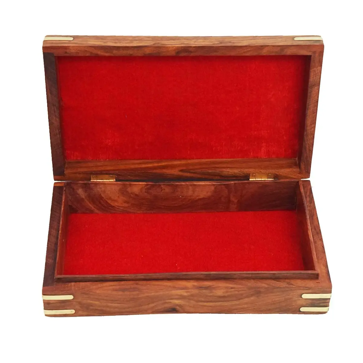 CRAFTCASTLE Handmade Wooden Jewellery Box with Velvet Lining | Elegant Jewel Organizer & Décor Gift 25cm (9.8in) - view 2