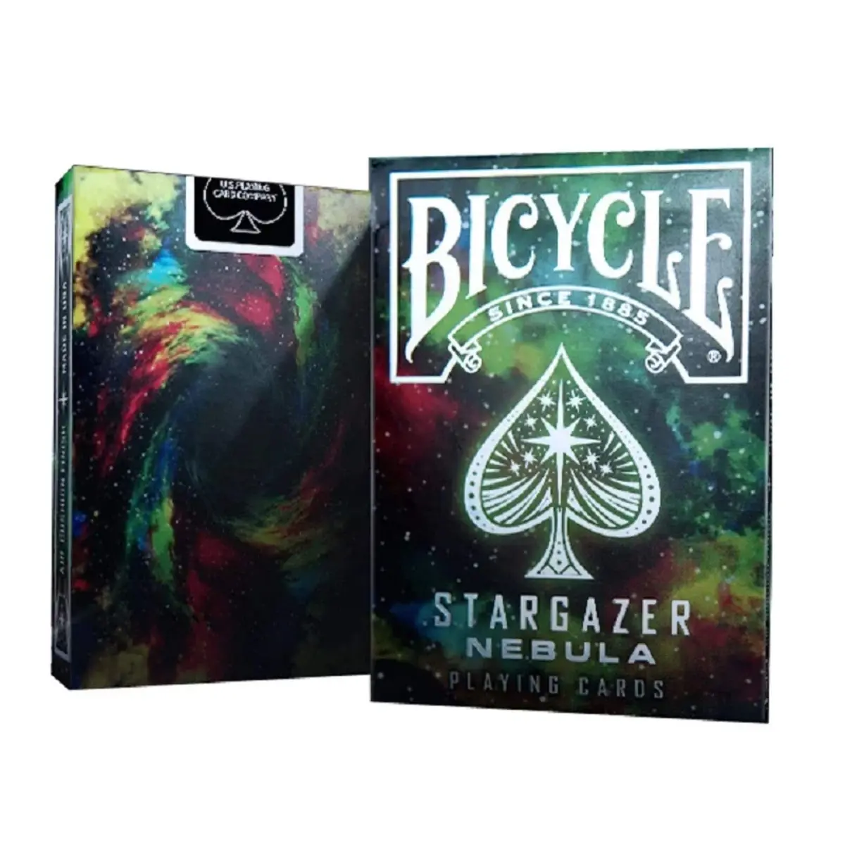 Bicycle Stargazer Nebula Playing Cards Black | Poker Size Deck with Air Cushion Finish & Foil Tuck Box - main product image
