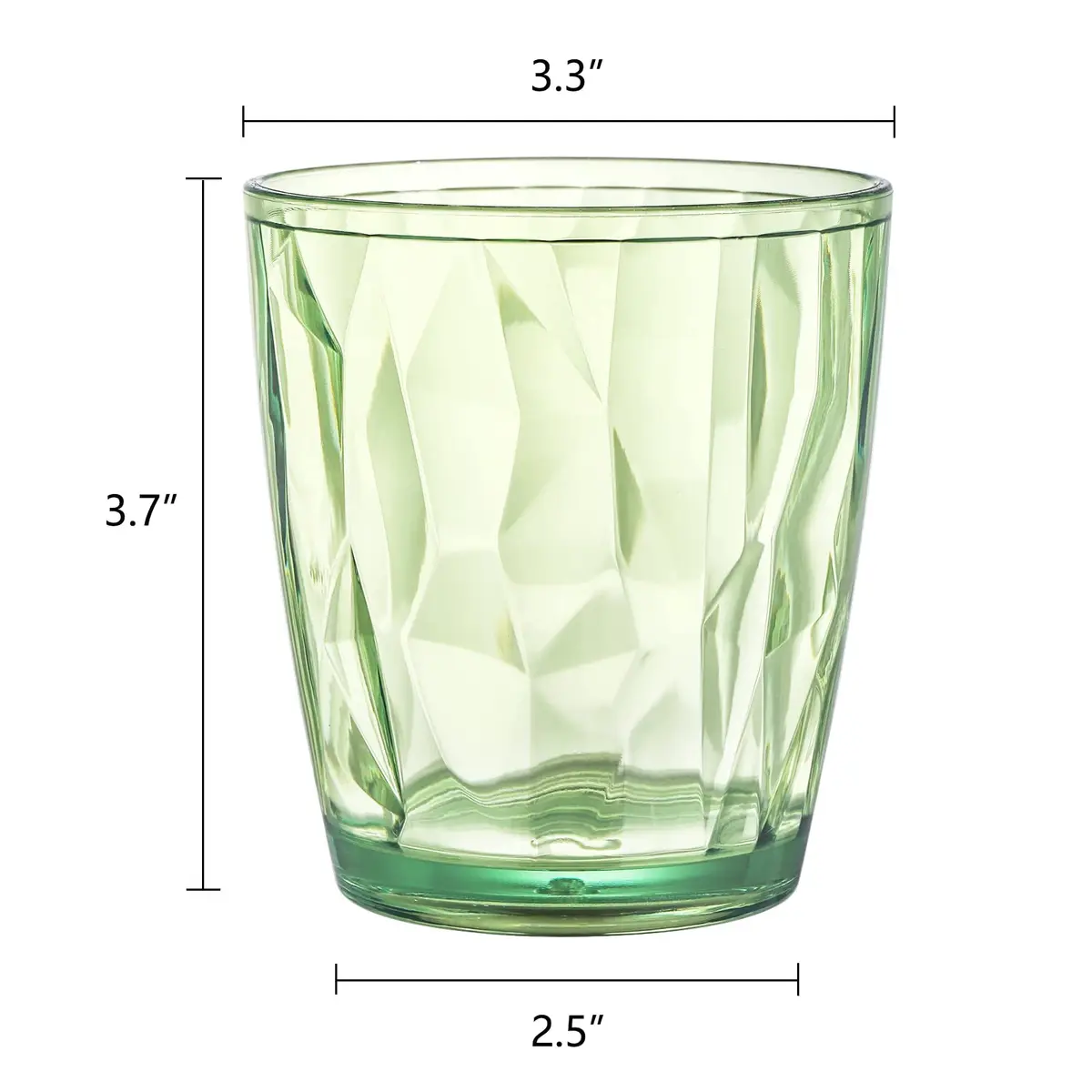 Hedume Set of 6 Premium Plastic Drinking Glasses 10.5 Oz | Stackable, BPA Free, Assorted Colors - view 5