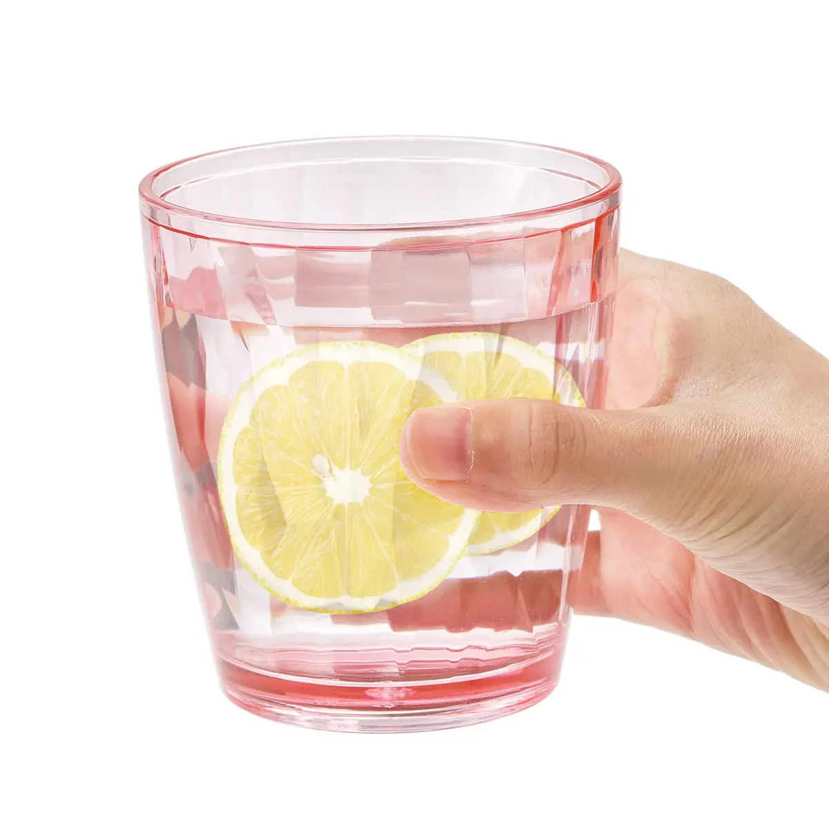 Hedume Set of 6 Premium Plastic Drinking Glasses 10.5 Oz | Stackable, BPA Free, Assorted Colors - view 4