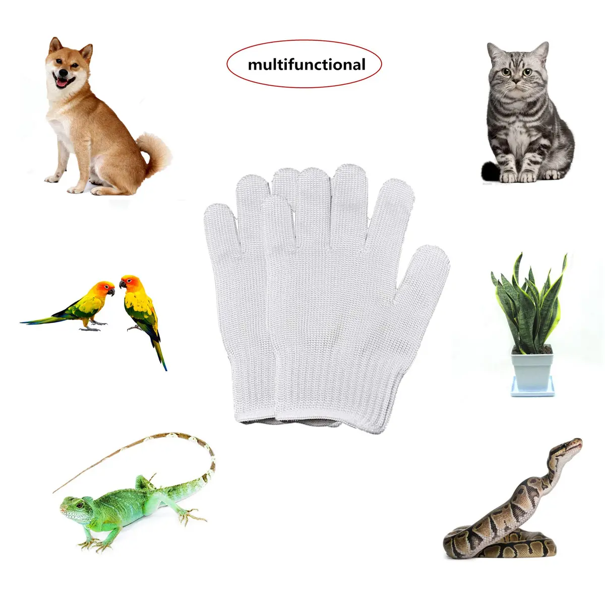 alfyng Bird Training Anti-Bite Gloves, Small Animal Handling Gloves for Parrots, 24cm (9.4 in) | Skin-Friendly & Bite Resistant - view 5