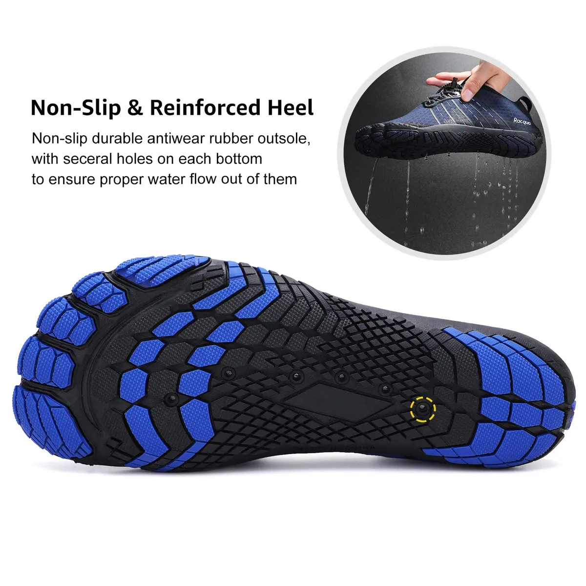 Racqua Water Shoes 13 Women / 12 Men | Quick Dry Barefoot Aqua Sport Footwear - view 5