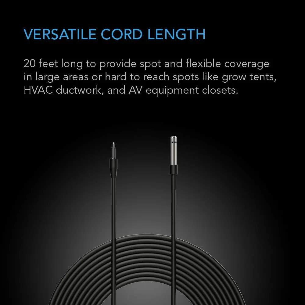 AC Infinity Controller Sensor Probe 6.09 m (20 ft) | Swiss-Made Thermalloy Climate Detector - view 3
