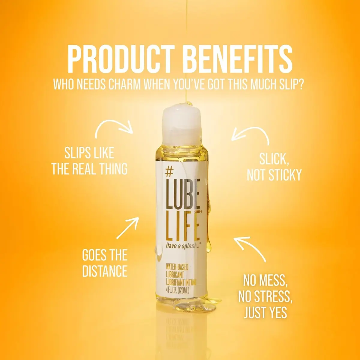 LubeLife Water Based Lube Personal Lubricant 4 Fl Oz | Safe, Long-Lasting, Easy Clean - view 4