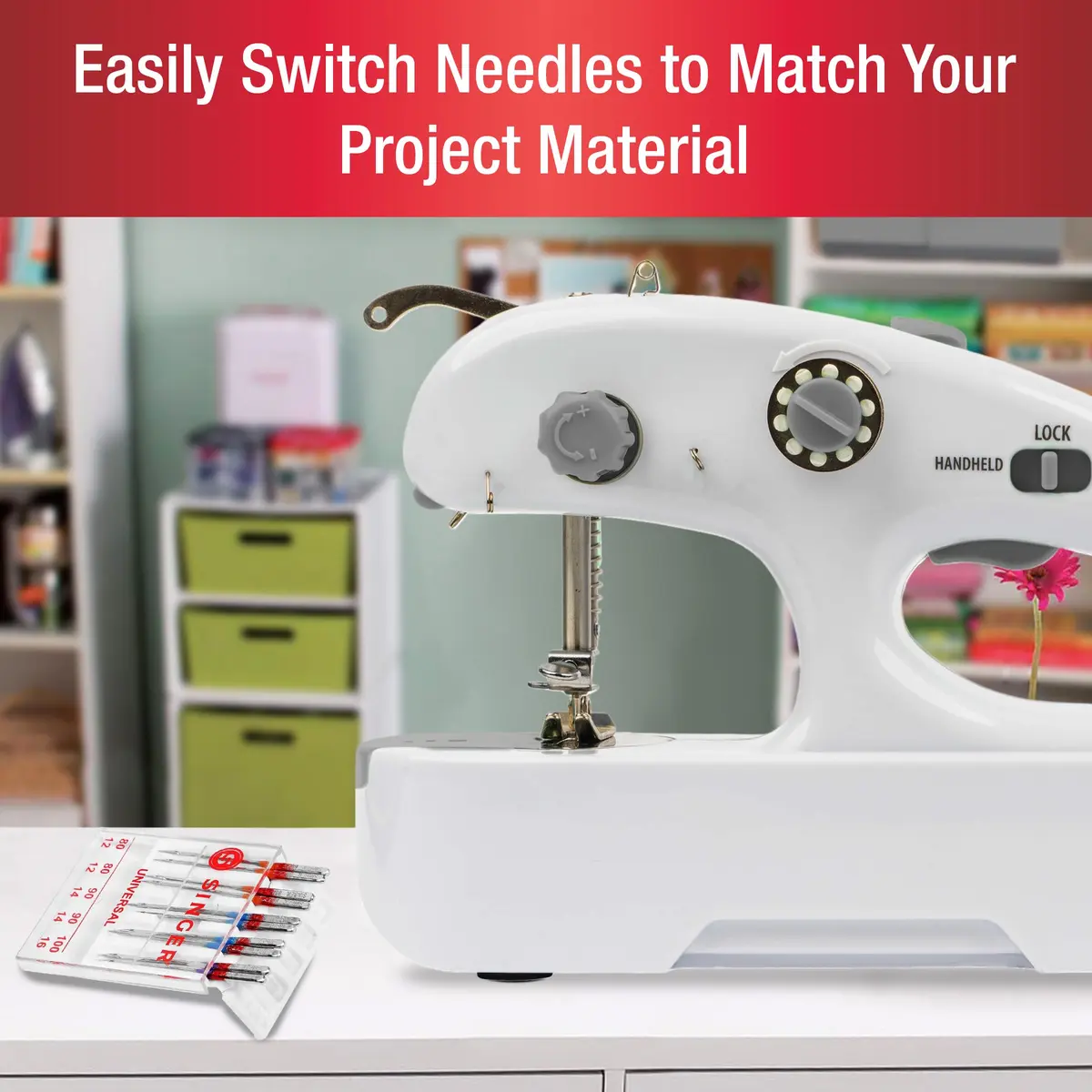 SINGER Stitch Quick+ Portable Cordless Mending Machine Bundle | Two-Thread Stitching, 39-Piece Accessory Kit - view 7