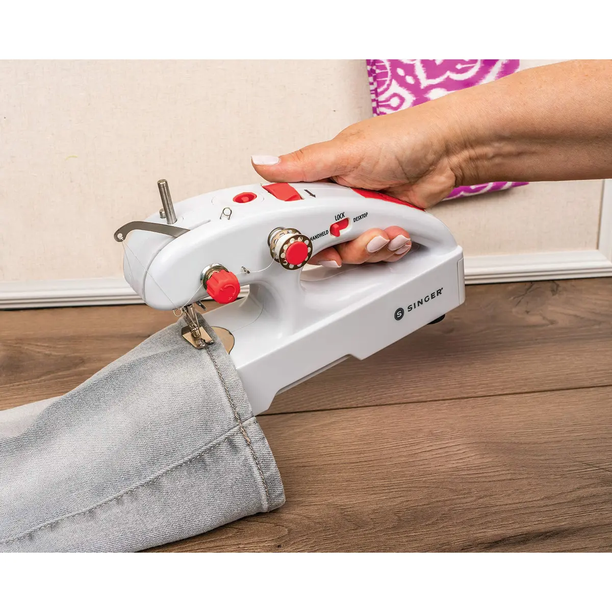 SINGER Stitch Quick+ Portable Cordless Mending Machine Bundle | Two-Thread Stitching, 39-Piece Accessory Kit - view 2