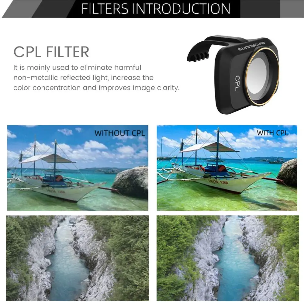 GLOBACT Len Filter for DJI Mini 4K/2/Mavic/SE/2 SE CPL UV ND4 ND8 ND16 ND32 | Camera Lens Filter Set for DJI Drones - view 2