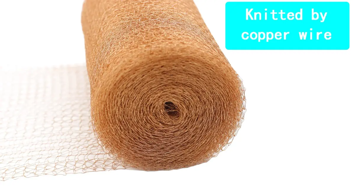 SOTEE Copper Mesh 5 Inches x 30 ft | Pure Copper Fill Fabric for Hole Blocking - view 2