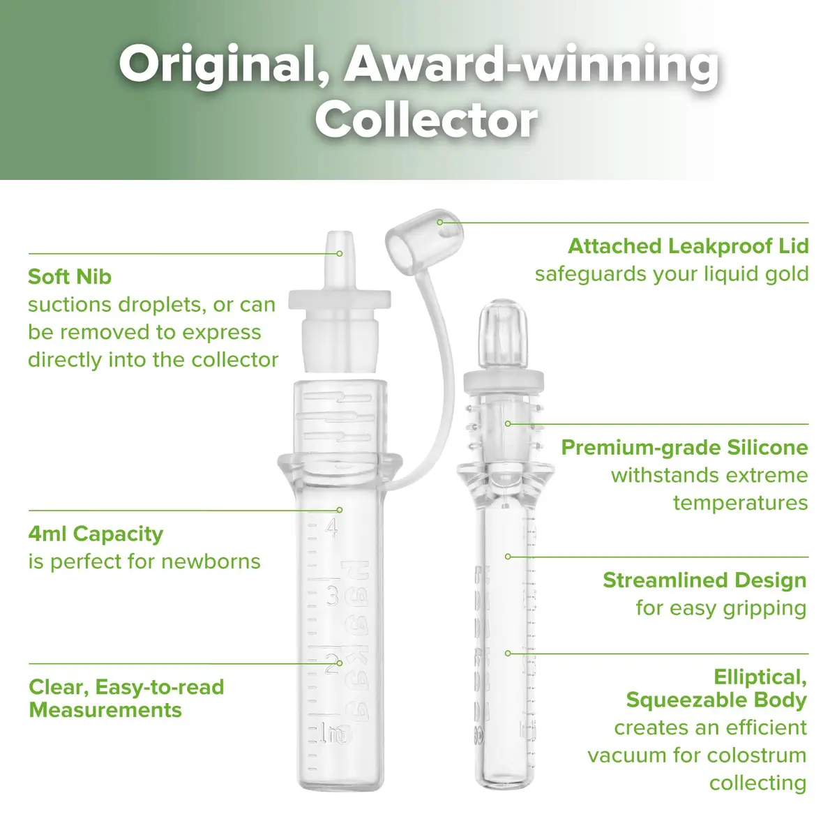 haakaa Colostrum Collector Kit 4ml 6 Count | Award-Winning Original Design - view 4