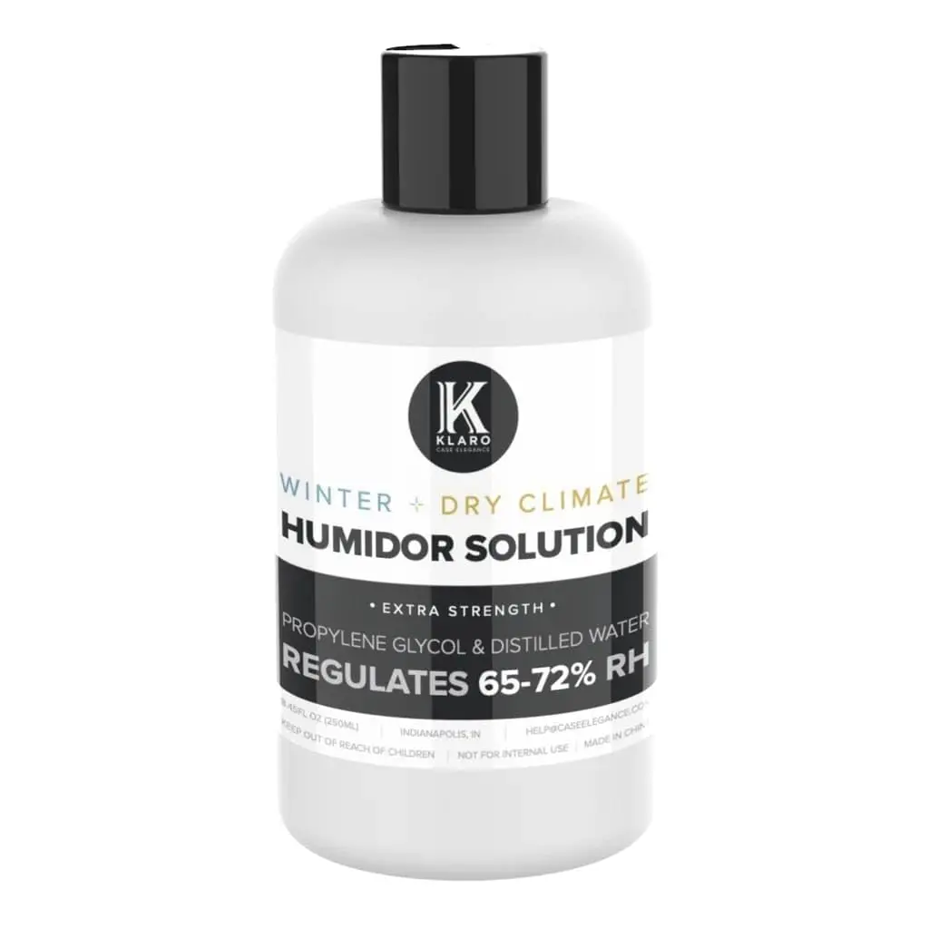 CASE ELEGANCE Klaro Winter & Dry Climate Humidor Solution, 250 ml | Maintains 65-72% RH for Dry Climates - main product image