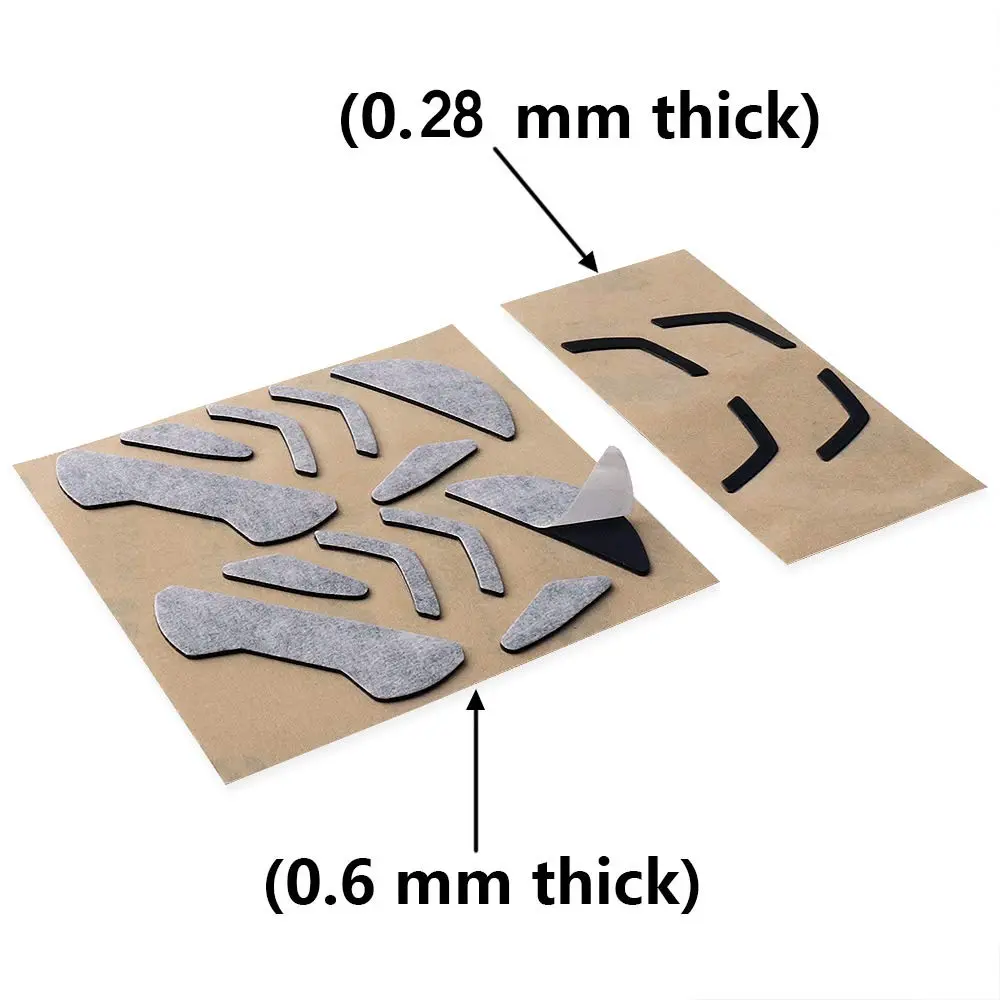 HUYUN Mouse Skates Pads Compatible for Logitech G302 & G303 | Smooth PTFE & Rubber Glide (0.6mm) | Gaming Performance - view 2