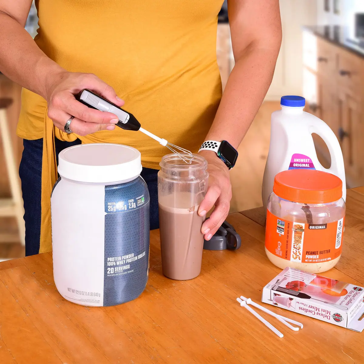 Norpro 2273C Mini Mixer Black 10cm (4in) | Portable Cordless Handheld Blender for Travel & Small Batches - view 7