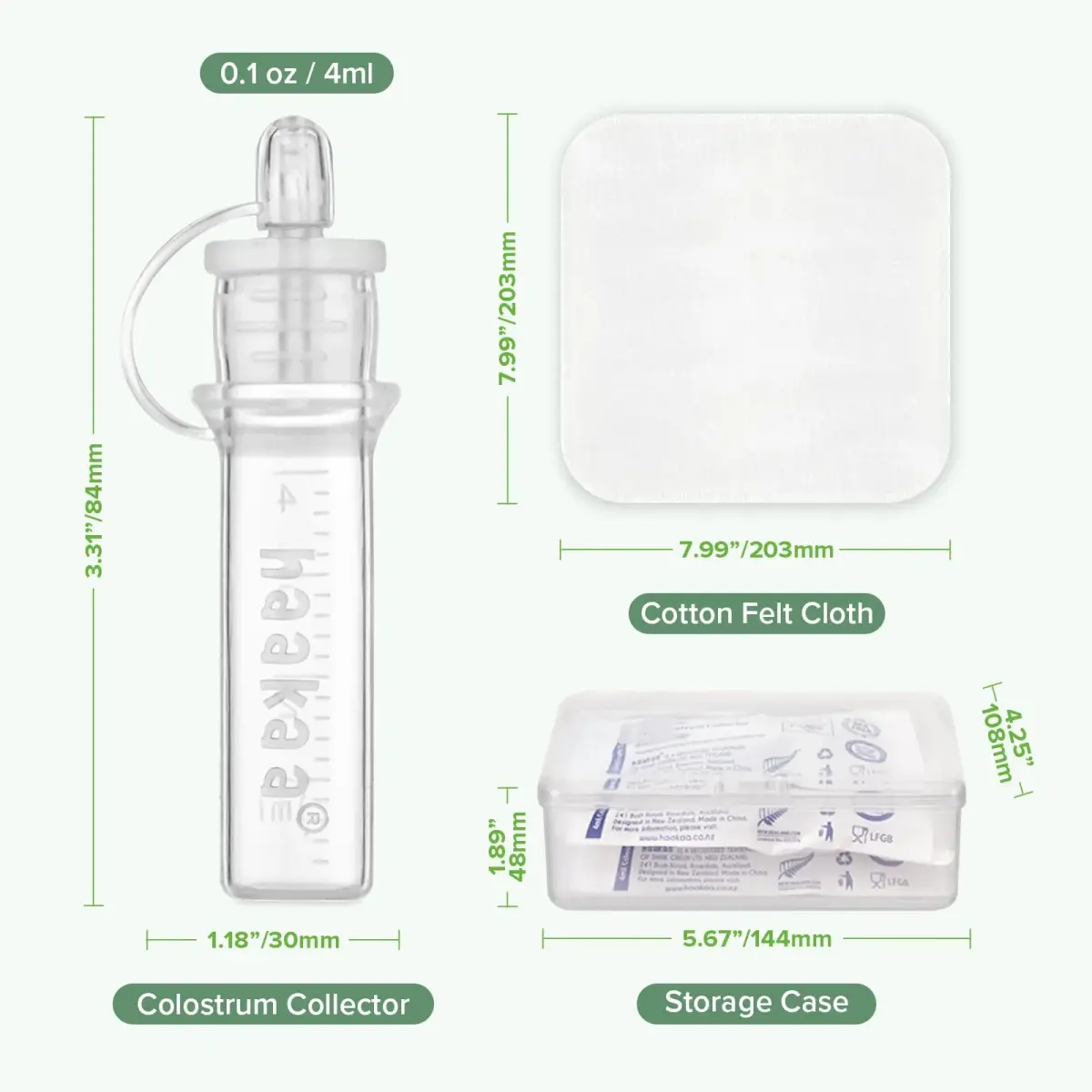 haakaa Colostrum Collector Kit for Newborns, 4ml (0.1 Fl Oz) - 12 Count - view 8