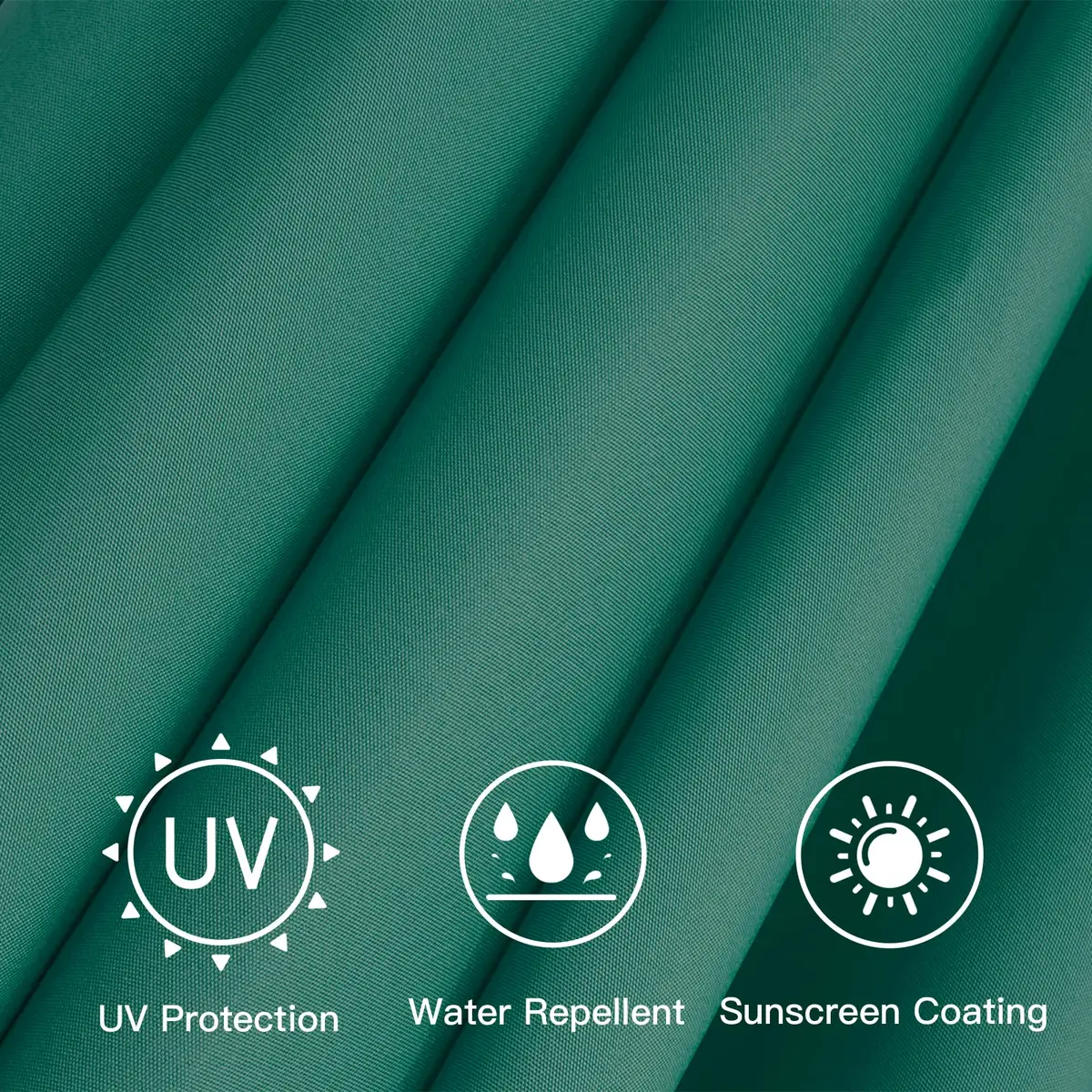 Sunnyglade 9ft Patio Umbrella Replacement Canopy for 8 Ribs Dark Green | Universal Wind Vent & Sun-Protective Polyester - view 2