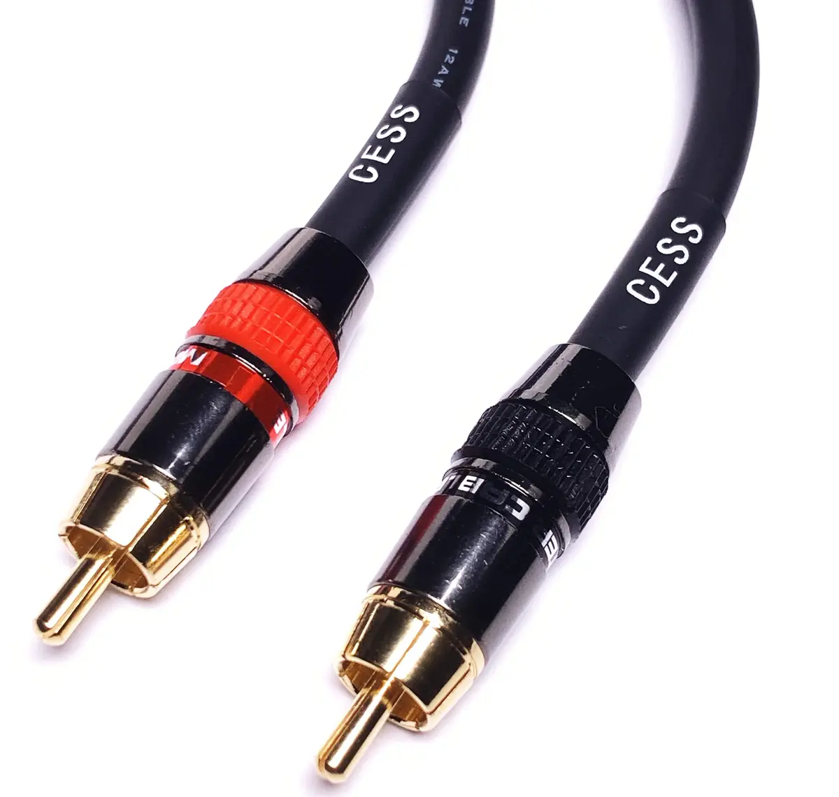 CNCESS Low Noise 12 Gauge Premium RCA Audio Cable 20cm (8 Inches) | Shielded for EMI/RFI Protection - view 2
