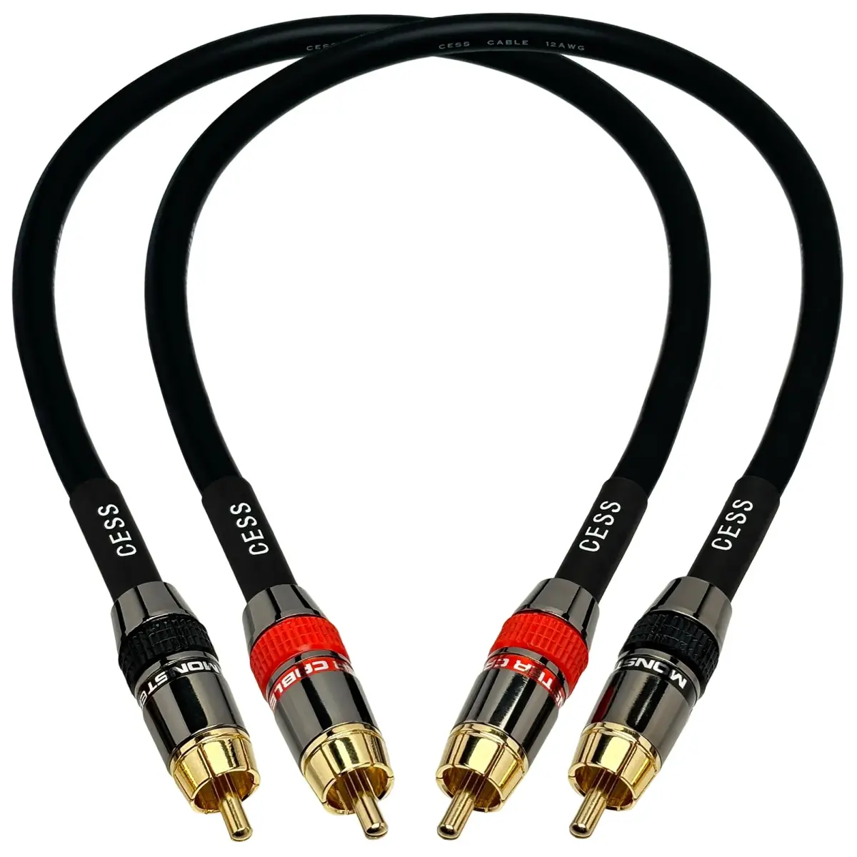 CNCESS Low Noise 12 Gauge Premium RCA Audio Cable 0.3m (1 Foot) | Shielded for EMI/RFI Protection - view 7