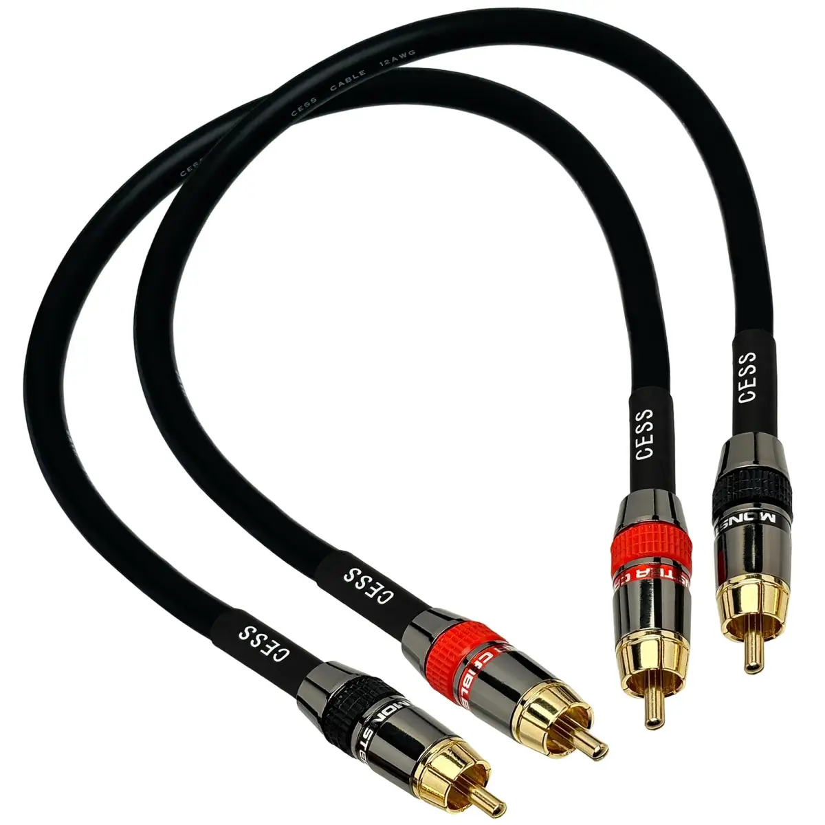 CNCESS Low Noise 12 Gauge Premium RCA Audio Cable 0.3m (1 Foot) | Shielded for EMI/RFI Protection - view 9