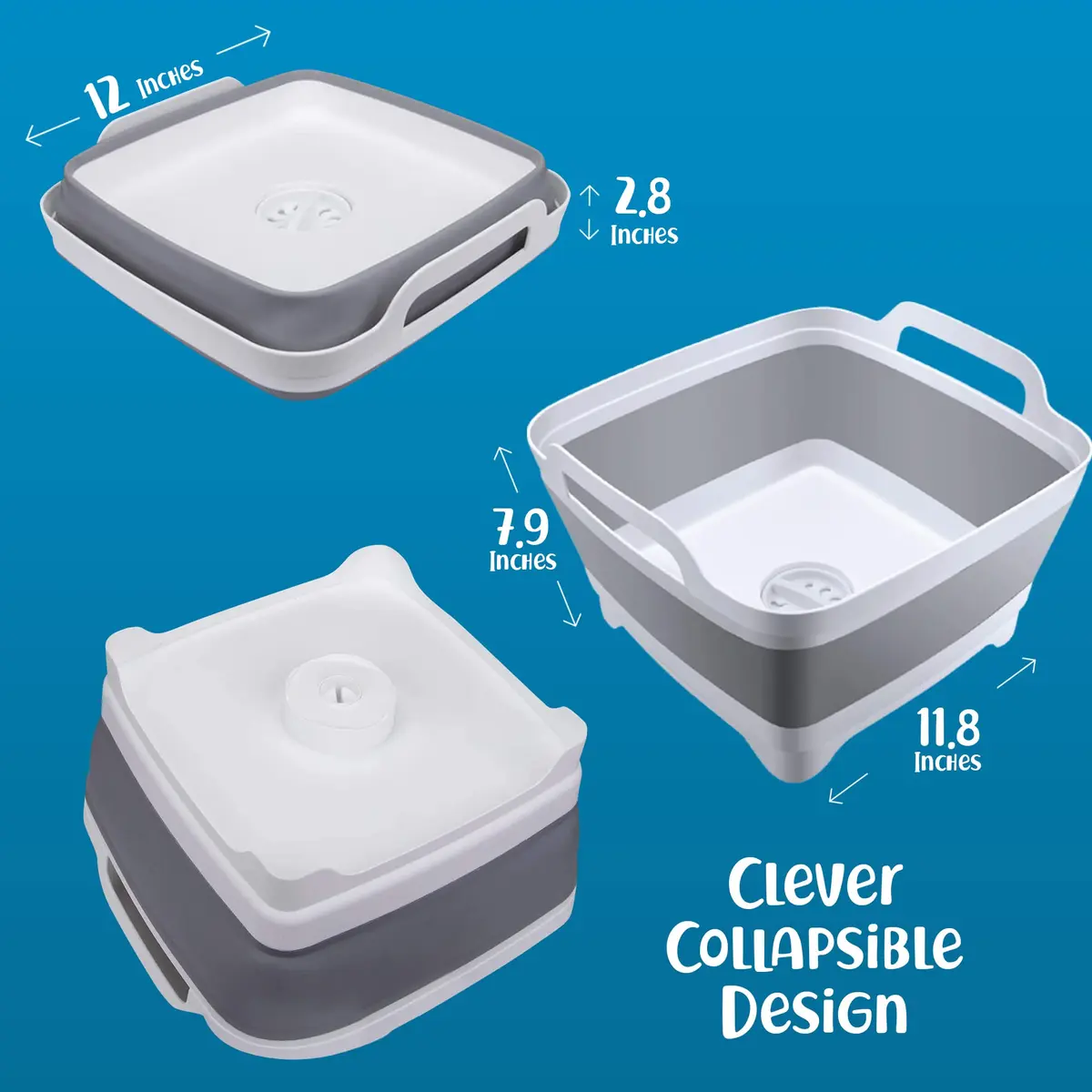 Home Spirit Collapsible Sink – 9L Portable Wash Basin Tub with Handle, Plug & Strainer – For Dishes, Fruits, Veggies, Laundry & Beverages | Multipurpose Kitchen Utility - view 6
