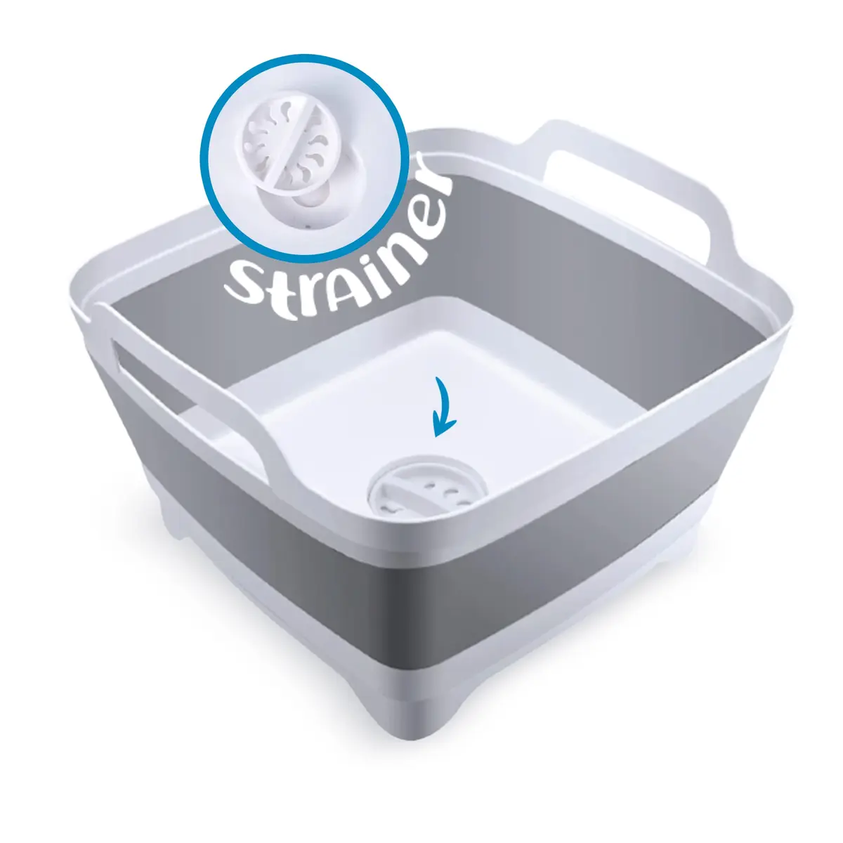 Home Spirit Collapsible Sink – 9L Portable Wash Basin Tub with Handle, Plug & Strainer – For Dishes, Fruits, Veggies, Laundry & Beverages | Multipurpose Kitchen Utility - view 8