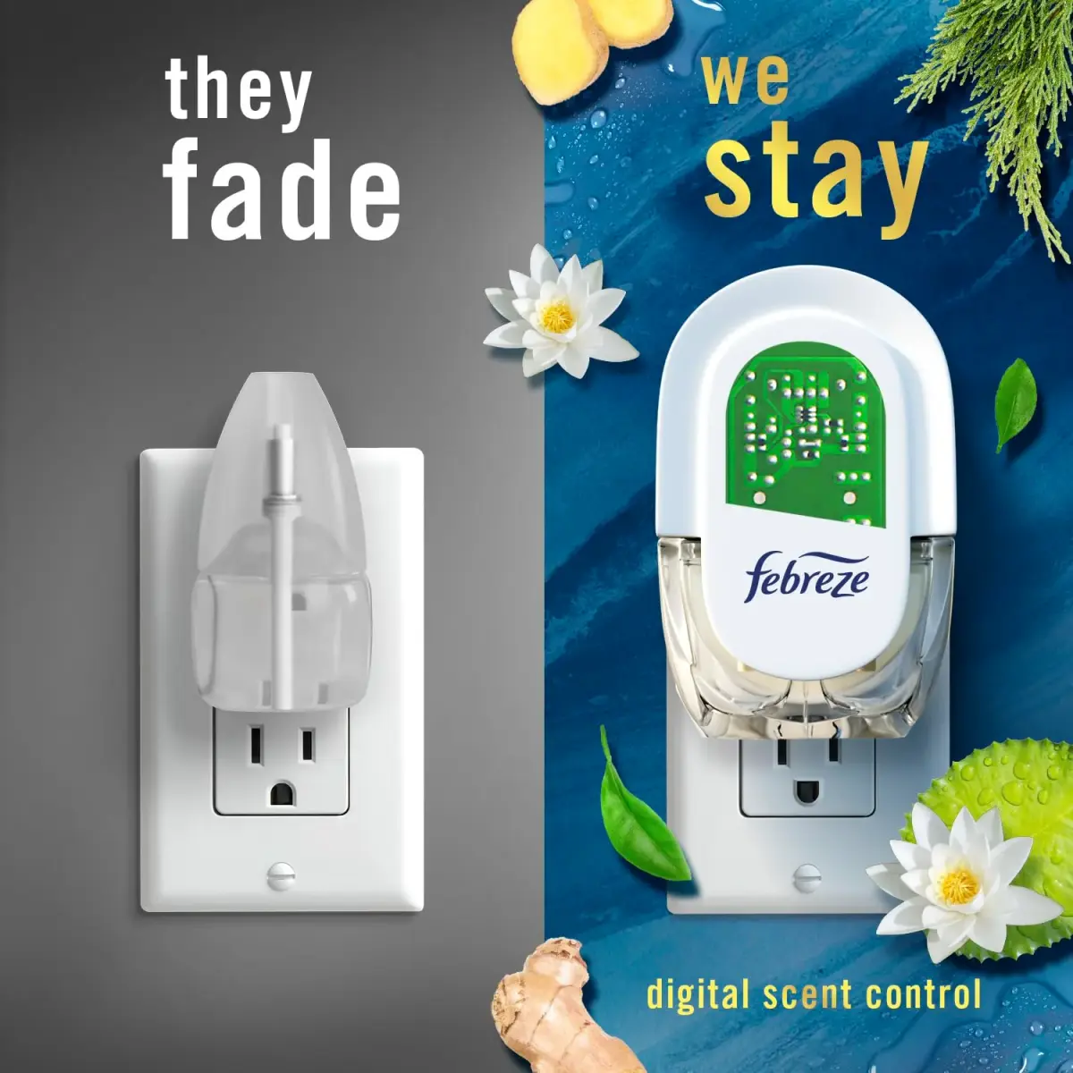 Febreze Ocean Scent Plug In Air Freshener Refills, 0.87 Fl Oz (26ml) Each | Fade Defy Technology for 50 Days - view 5