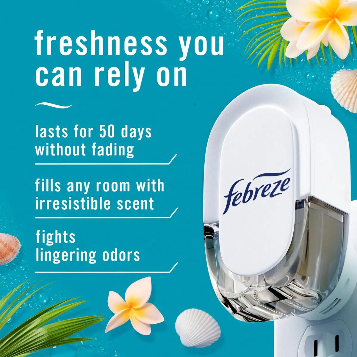 Febreze Fade Defy Plug Air Freshener Refill Bora Bora Scent 25ml (0.87 Fl Oz) | Odor Fighting Plug Air Freshener - view 2