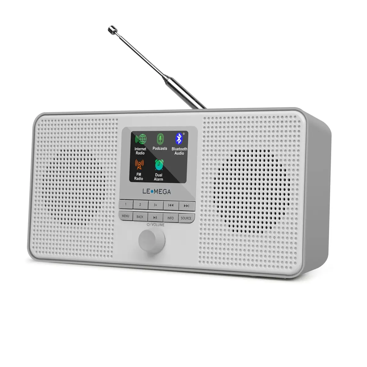 LEMEGA IR4S Internet Radio, Podcasts, Spotify, Bluetooth, FM Stereo, Gray | 23.4cm (9.2in) Length - main product image