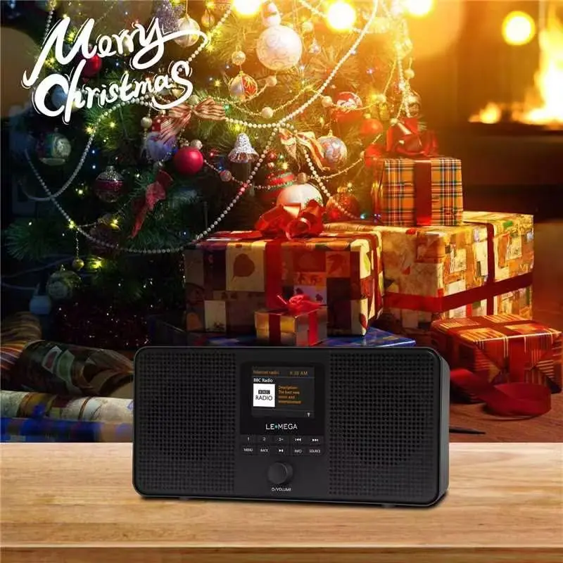 LEMEGA IR4S Stereo WiFi Internet Radio,FM Digital Radio, Spotify Connect, Bluetooth Speaker, Dual Alarms Clock, 40 Presets, Headphone-Output, Batteries or Mains Powered – Black Finish - view 8