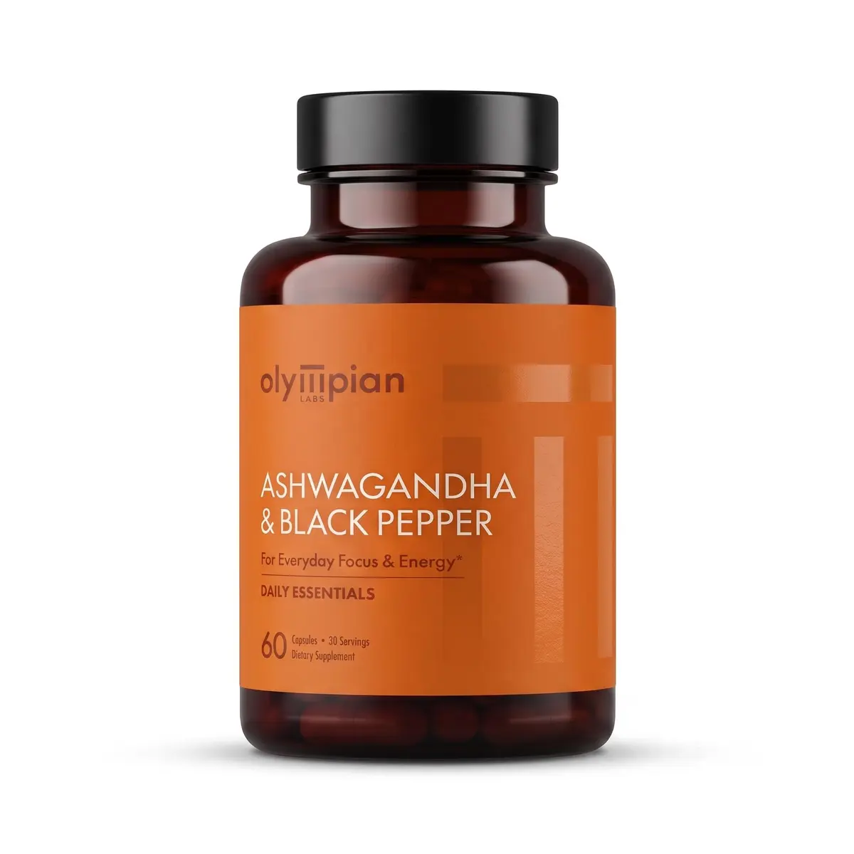 Olympian Labs Organic Ashwagandha with Black Pepper Supports Brain, Muscle & Memory - 60 Vegan Capsules - main product image