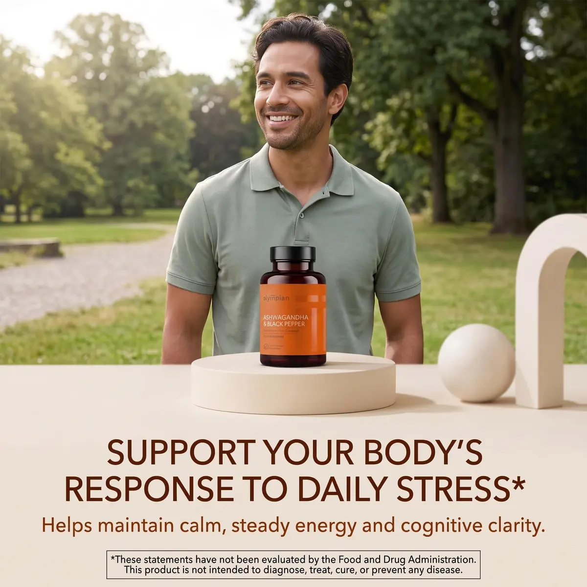 Olympian Labs Organic Ashwagandha with Black Pepper Supports Brain, Muscle & Memory - 60 Vegan Capsules - view 6