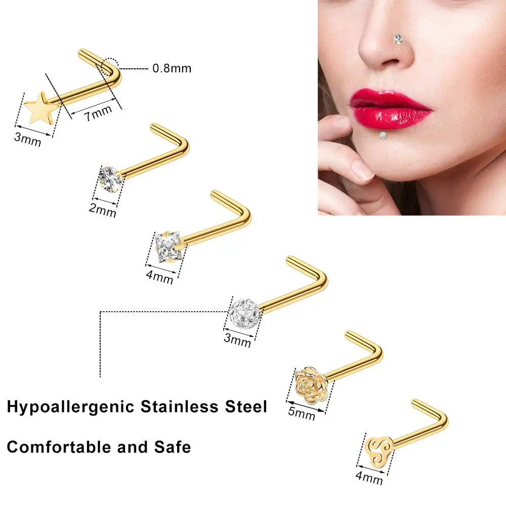 ONESING Nose Piercing Jewelry Set 40 pcs 20G | Hypoallergenic Surgical Steel for Men Women - view 3