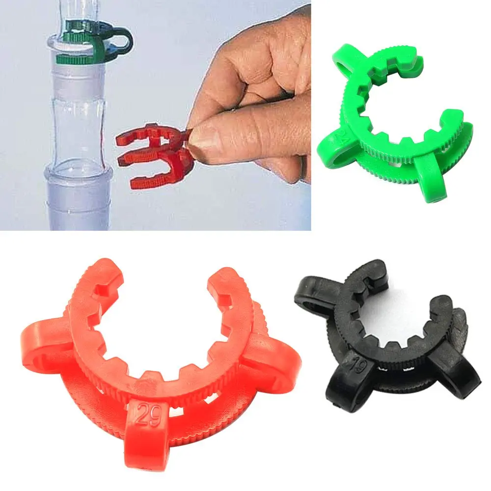 PZRT Plastic Joint Clips Set 8pcs (14mm, 19mm, 24mm, 29mm) | Lab Keck Clamp for Glass Ground Joints - view 7