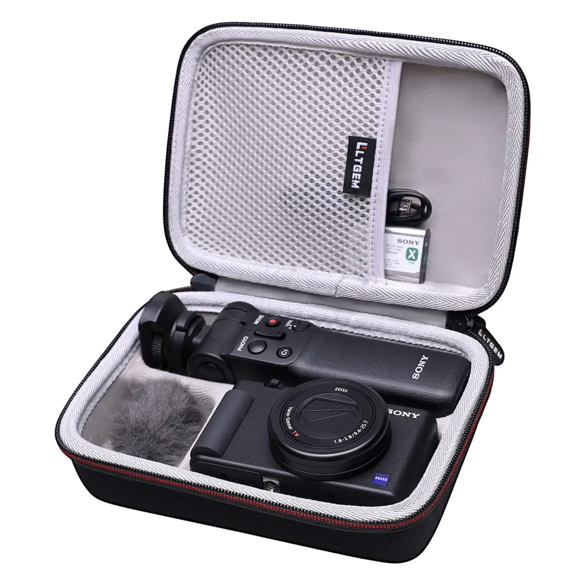 L LTGEM Hard Camera Case for Sony ZV-1F/ZV-1/ZV-1 II Vlog Camera - Gray - main product image