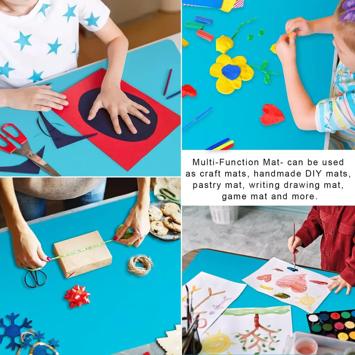 QPIX DIGITAL Extra Large Silicone Craft Mat 60cm x 40cm (23.6''x15.7'') | Heat Resistant Baking & Dining Table Protector - view 4