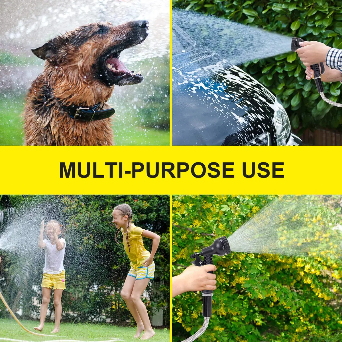 FOXEASE Stainless Steel Garden Hose 75 ft | Heavy Duty, Kink & Tangle Free, Dog Proof - view 7