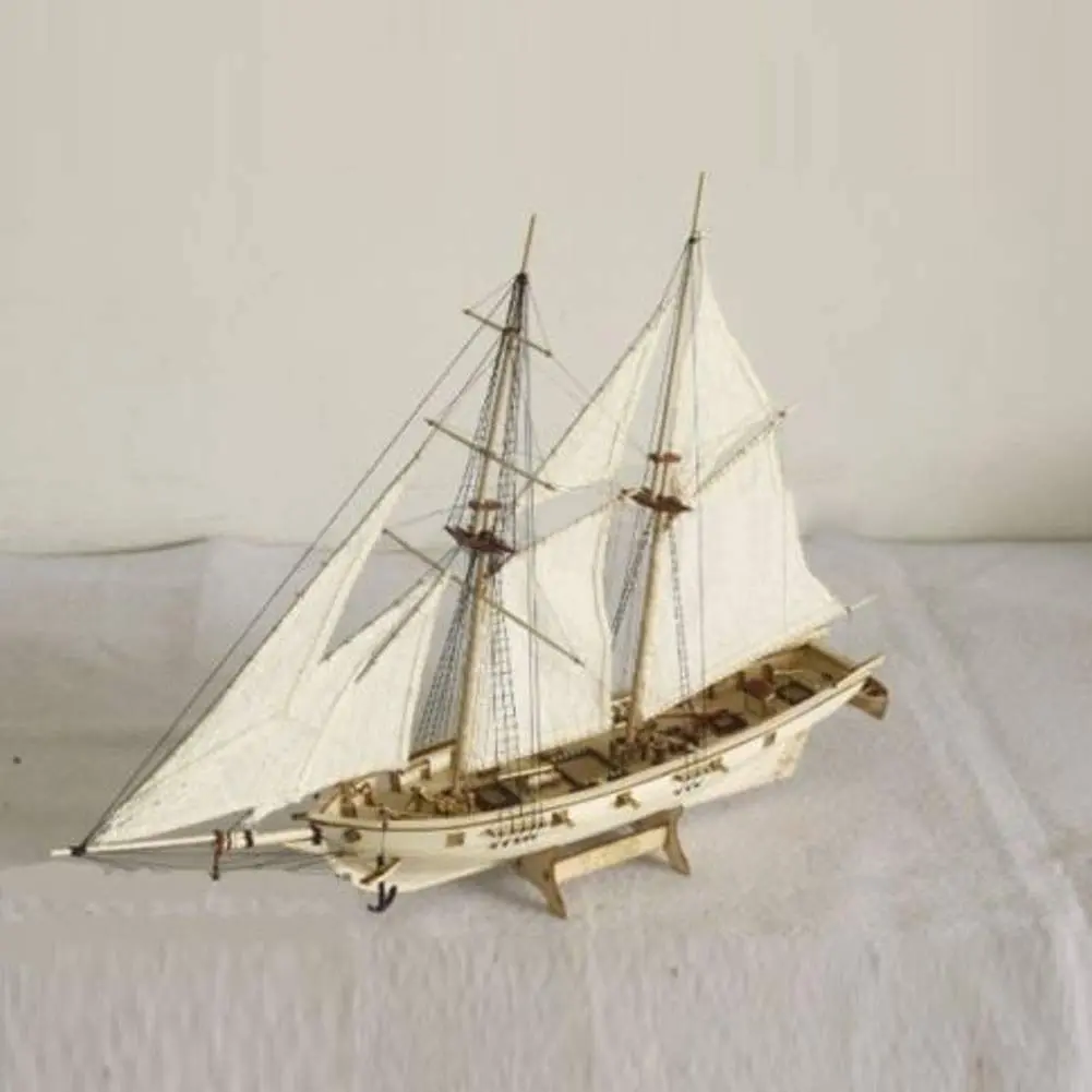 HAPYLY Scale DIY Hobby Wooden Ship Model Kit 1/100 | Self-Assembled Watercraft Craft - main product image