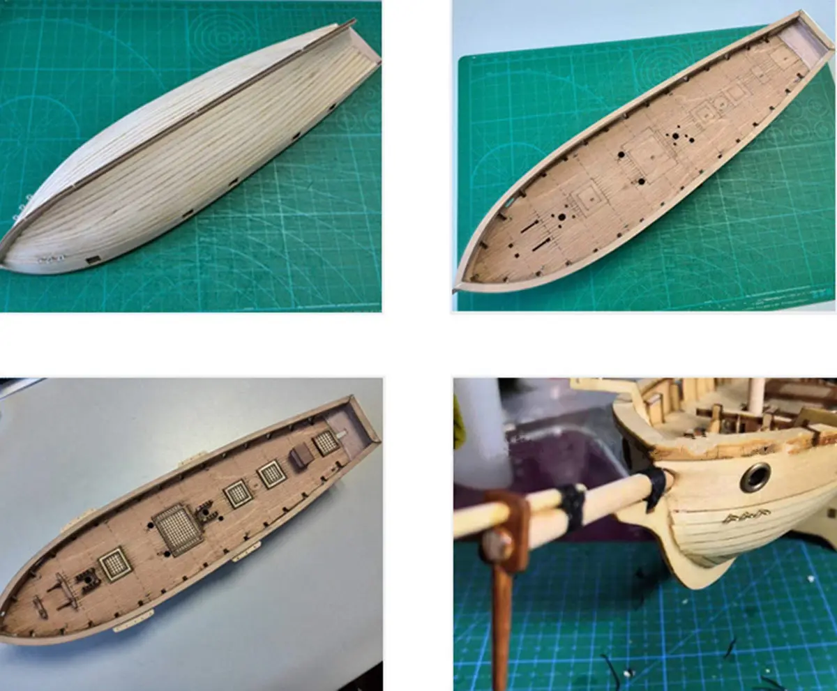 HAPYLY Scale DIY Hobby Wooden Ship Model Kit 1/100 | Self-Assembled Watercraft Craft - view 5